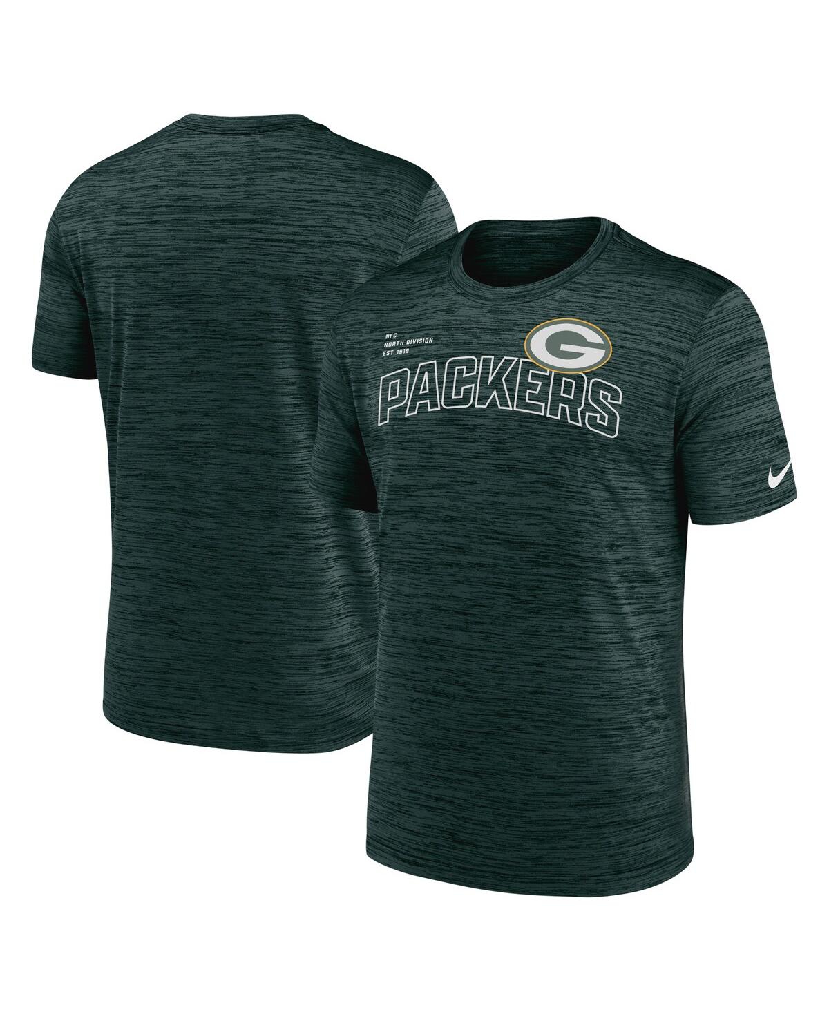 Shop Nike Men's  Green Green Bay Packers Velocity Arch Performance T-shirt