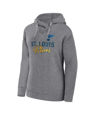 Women's Heather Gray St. Louis Blues Script Favorite Pullover Hoodie