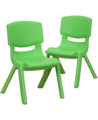 2 Pack Plastic Stackable School Chair With 10.5"H Seat, Preschool Chair