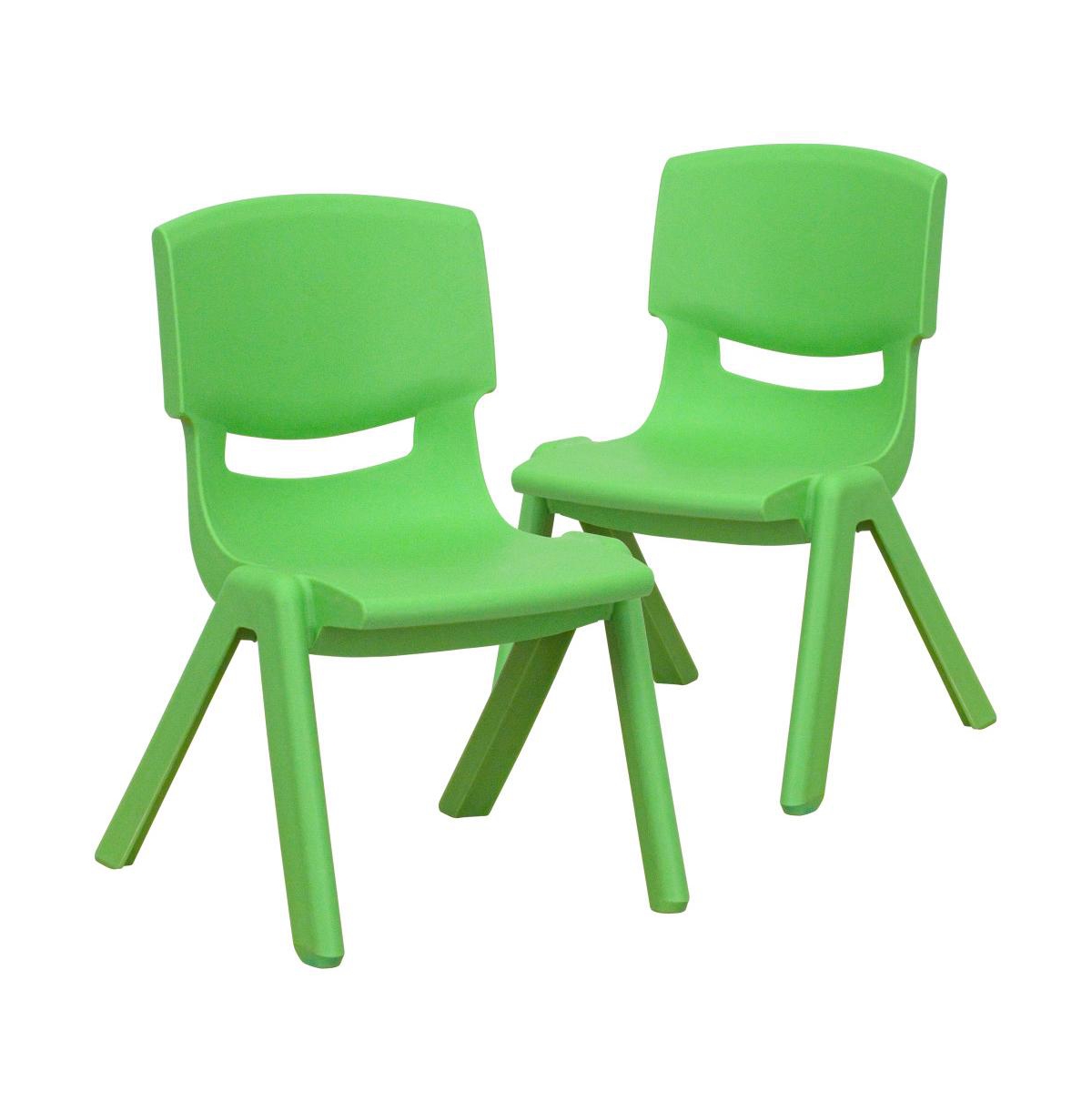 Emma+Oliver 2 Pack Plastic Stackable School Chair With 10.5