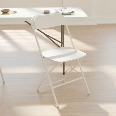Set Of 6 Stackable Folding Plastic Chairs - 650 Lb Weight Capacity