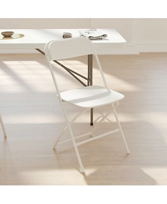 Set Of 6 Stackable Folding Plastic Chairs - 650 Lb Weight Capacity