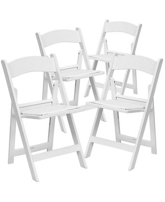 Set Of 4 Plastic Weight Capacity Indoor/Outdoor Resin Folding Chairs