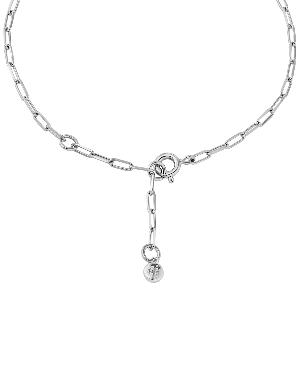 Shop Michael Kors Sterling Silver Pave Empire Link Chain Bracelet