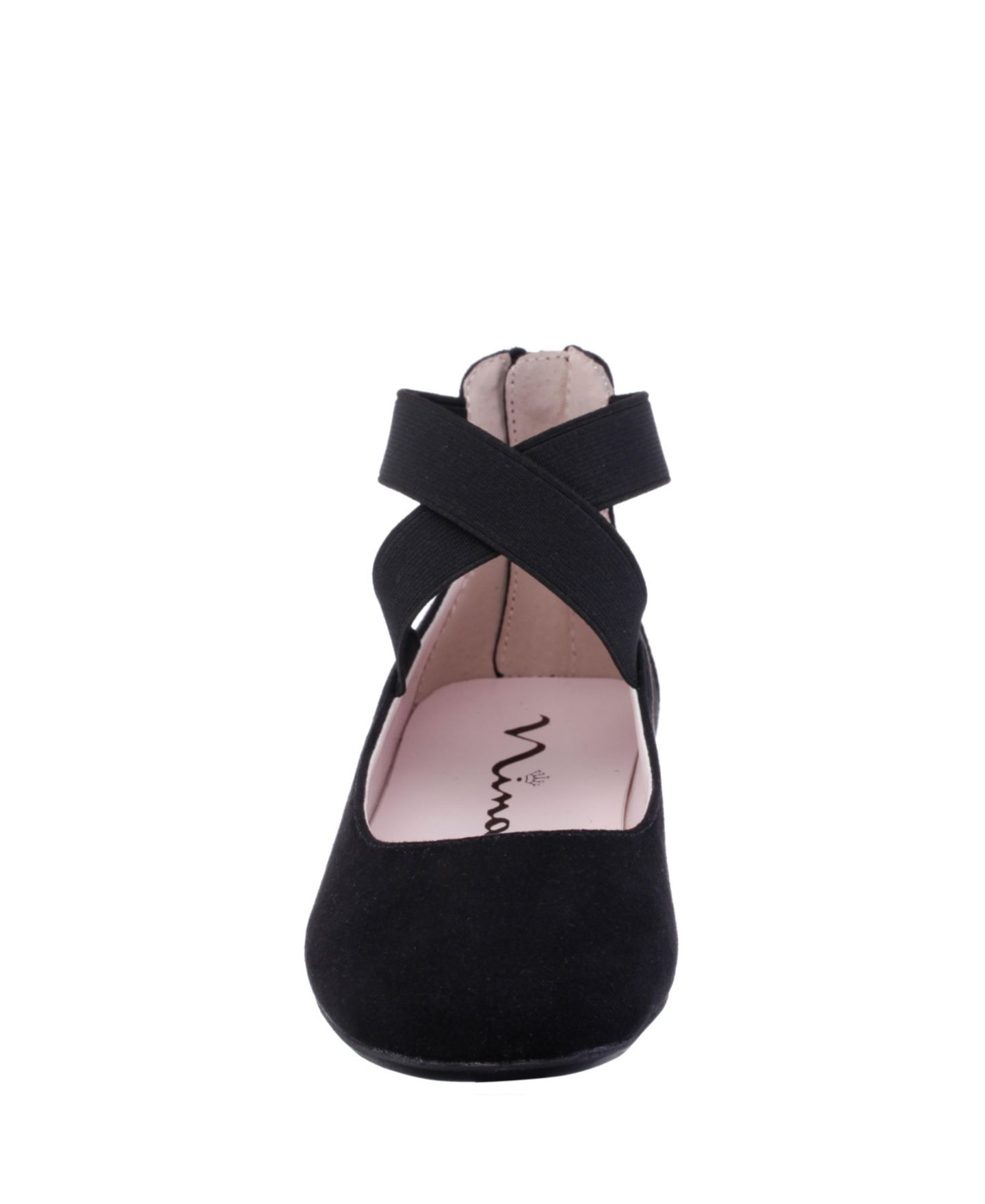 Балетки Nina Marissa Crisscross Ankle Strap Ballet Flat для девочек, цвет: Чёрный — фото 7