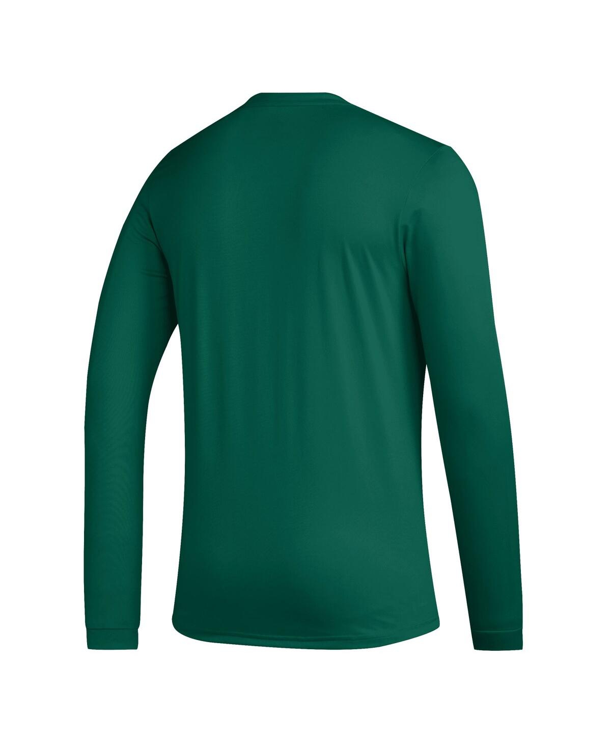Shop Adidas Originals Men's Adidas Green Portland Timbers Icon Aeroready Long Sleeve T-shirt