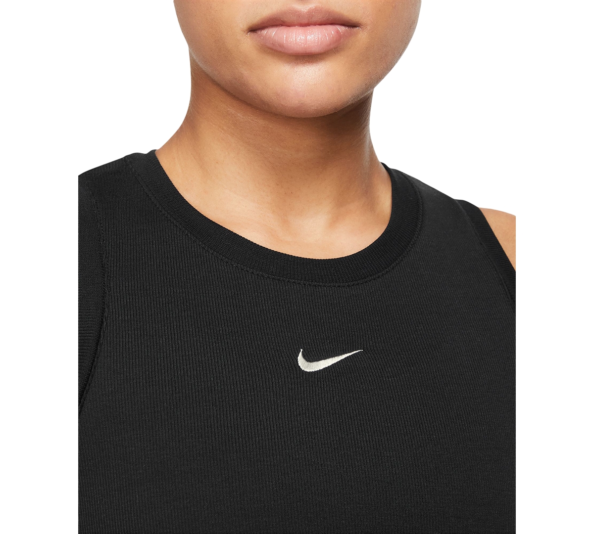 Nike Women's Sportswear Essentials Ribbed Cropped Tank -sail
