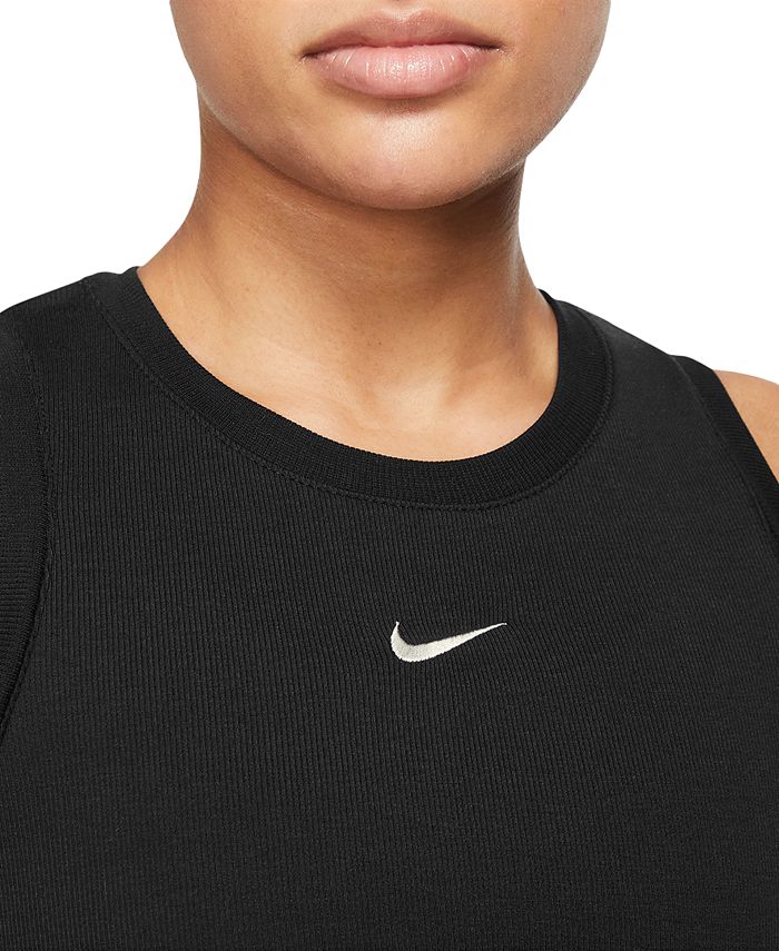 Nike Women's Sportswear Essentials Ribbed Cropped Tank - Macy's