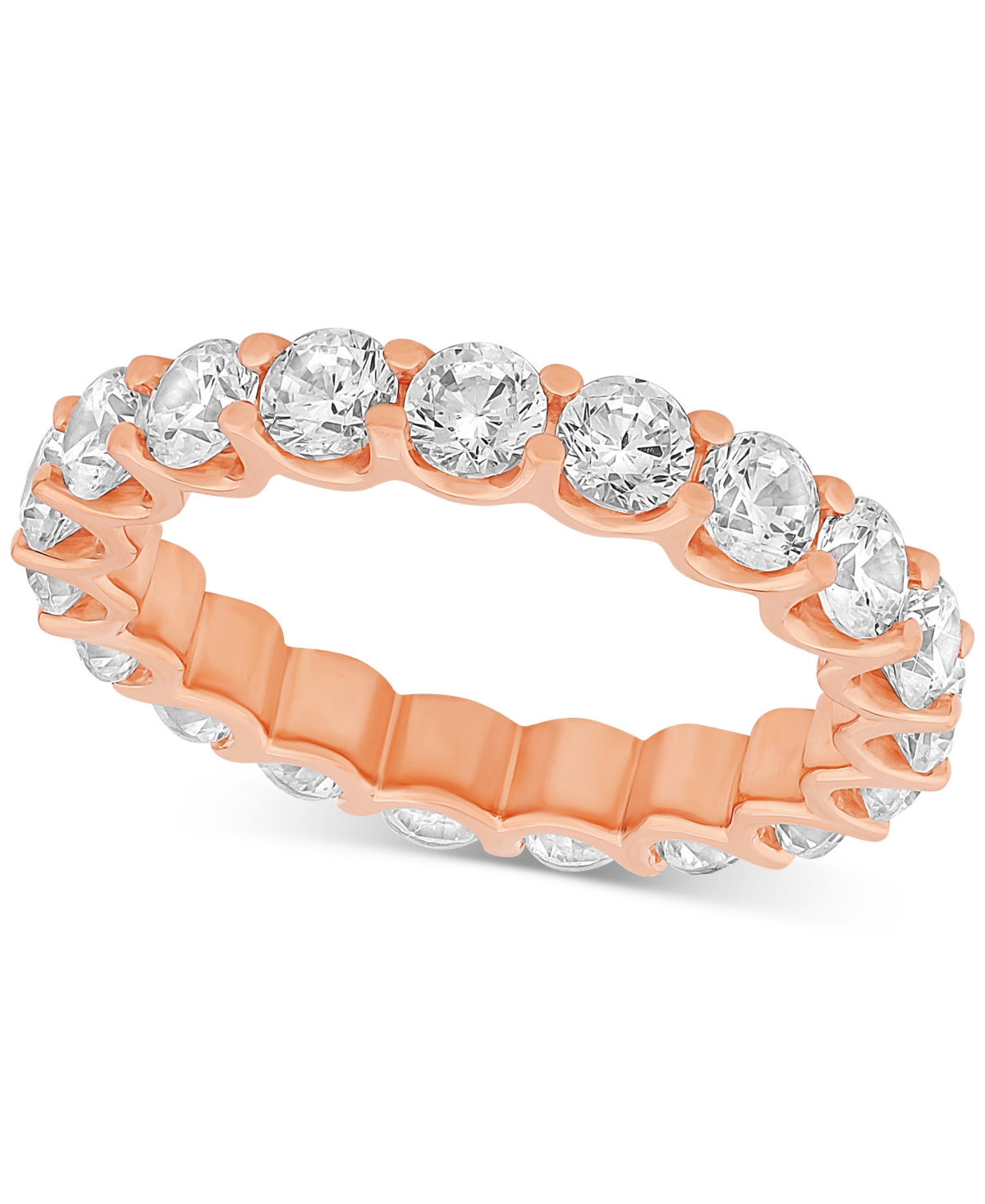 Macy's Diamond Eternity Band (4 Ct. T.w.) In Platinum Or 14k Gold In Rose Gold