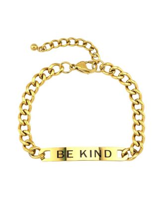 Rebl Jewelry Be Kind Id Bracelet - Gold
