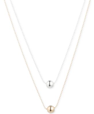 Lauren Ralph Lauren - Two-Tone Two-Row Bead Pendant Necklace, 17" + 3" extender