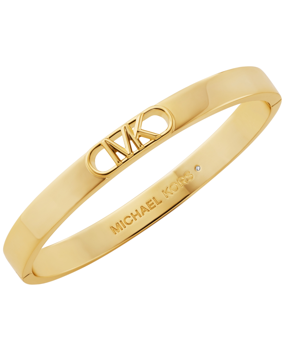 Michael Kors Plated Empire Link Bangle Bracelet In Gold