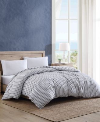 Coleridge Stripe Cotton Reversible Duvet Cover, King