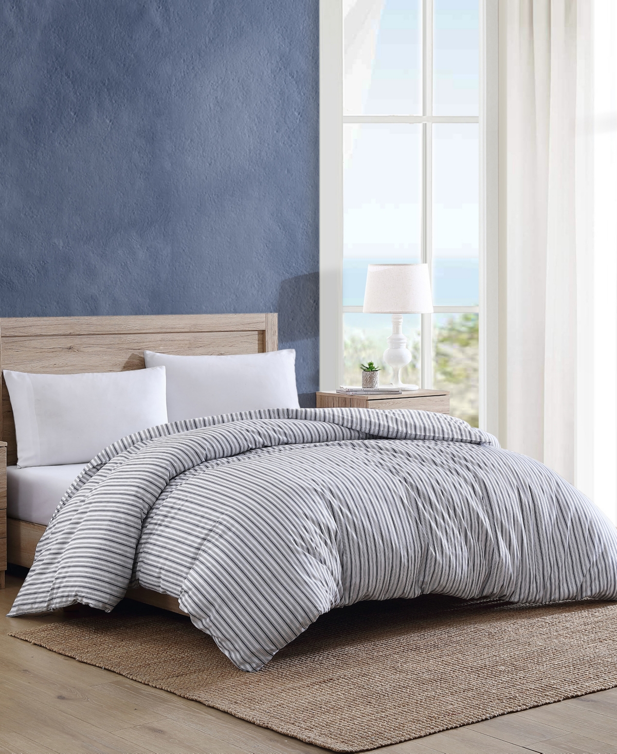 Nautica Coleridge Stripe Cotton Reversible Duvet Cover
