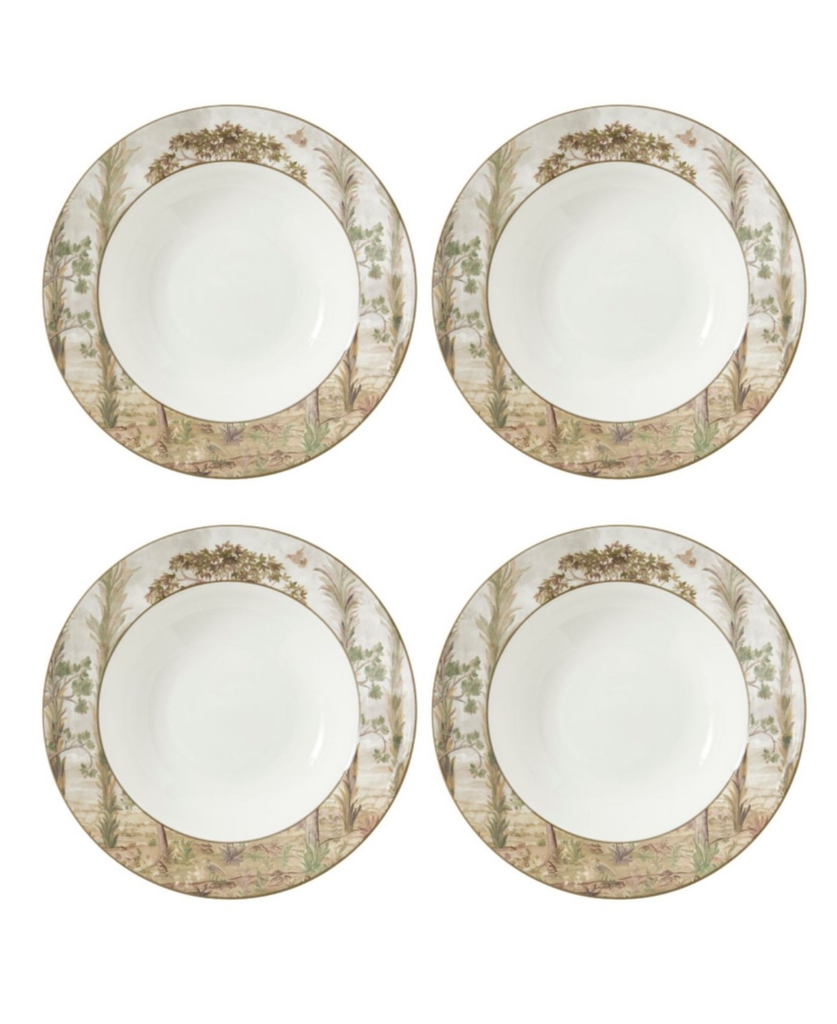 Tall Trees 4 Piece Pasta Bowls Set, Service for 4 - Assorted