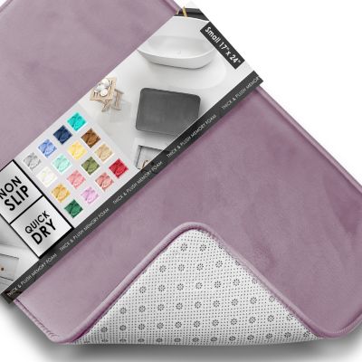 Ultra-Soft Plush Memory Foam Non-Slip Bath Rug, 17" x 24"