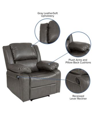 Recliner With Bustle Back And Padded Arms