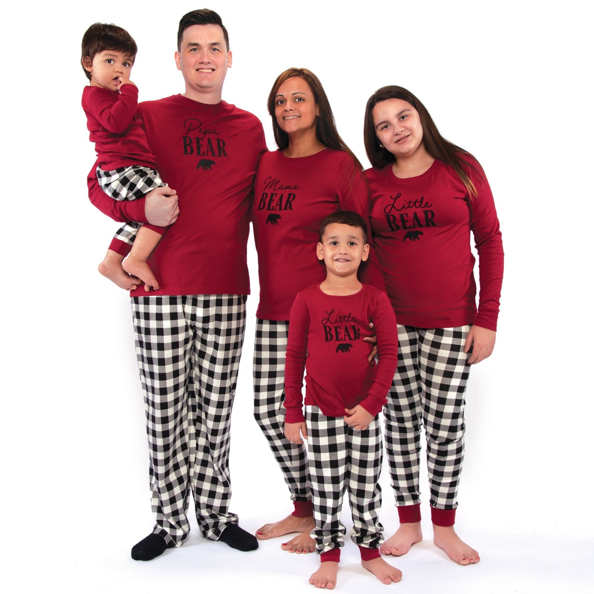 Touched by Nature Baby Boys Baby Unisex Holiday Pajamas, Baby Bear