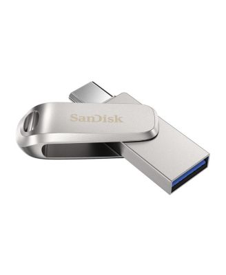 32GB Ultra Dual Drive Luxe USB Type-C Flash Drive, Gray & Silver