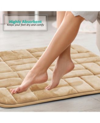 Non-Slip, Ultra Soft Plush, Memory Foam Bath Rug - Contour 24"x20"