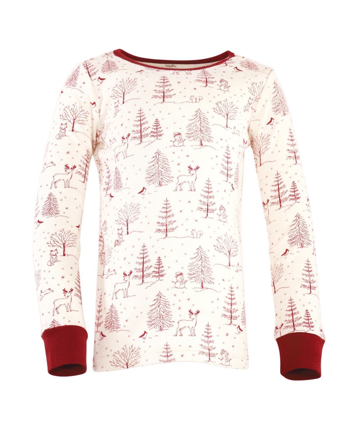 Touched by Nature Baby Boys Baby Unisex Organic Cotton Tight-Fit Pajama Set,- Winter woodland