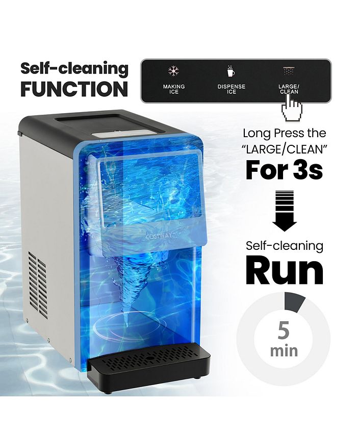 Costway Self Dispensing Countertop Nugget Ice Maker 55lbs/Day Self