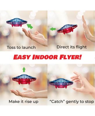 Scoot Combo Hand Operated Drone for Kids or Adults - Red And Blue