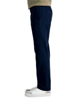Men’s Premium No Iron Khaki Straight-Fit Stretch Flat-Front Pants
