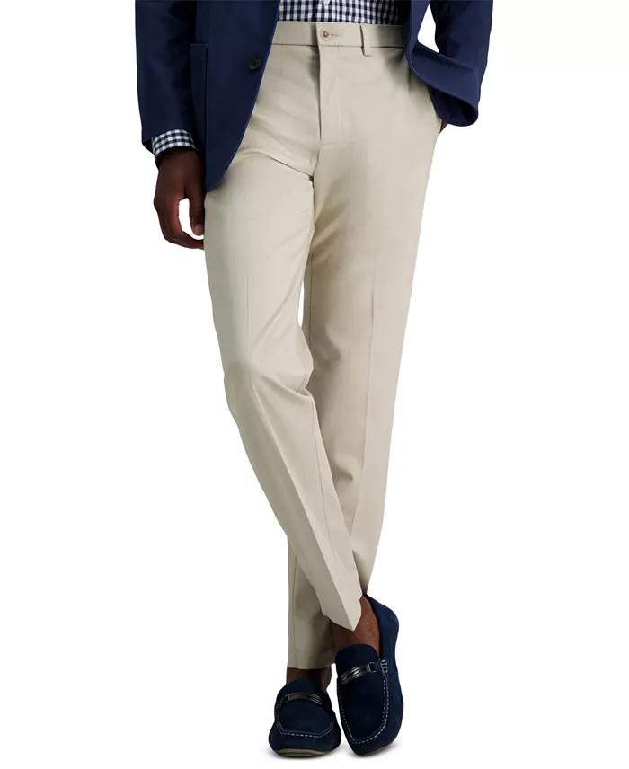 Men’s Premium No Iron Khaki Straight-Fit Stretch Flat-Front Pants - thumbnail 9