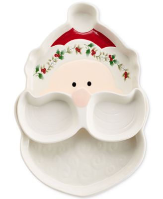Pfaltzgraff - Winterberry Santa Platter and Bowl