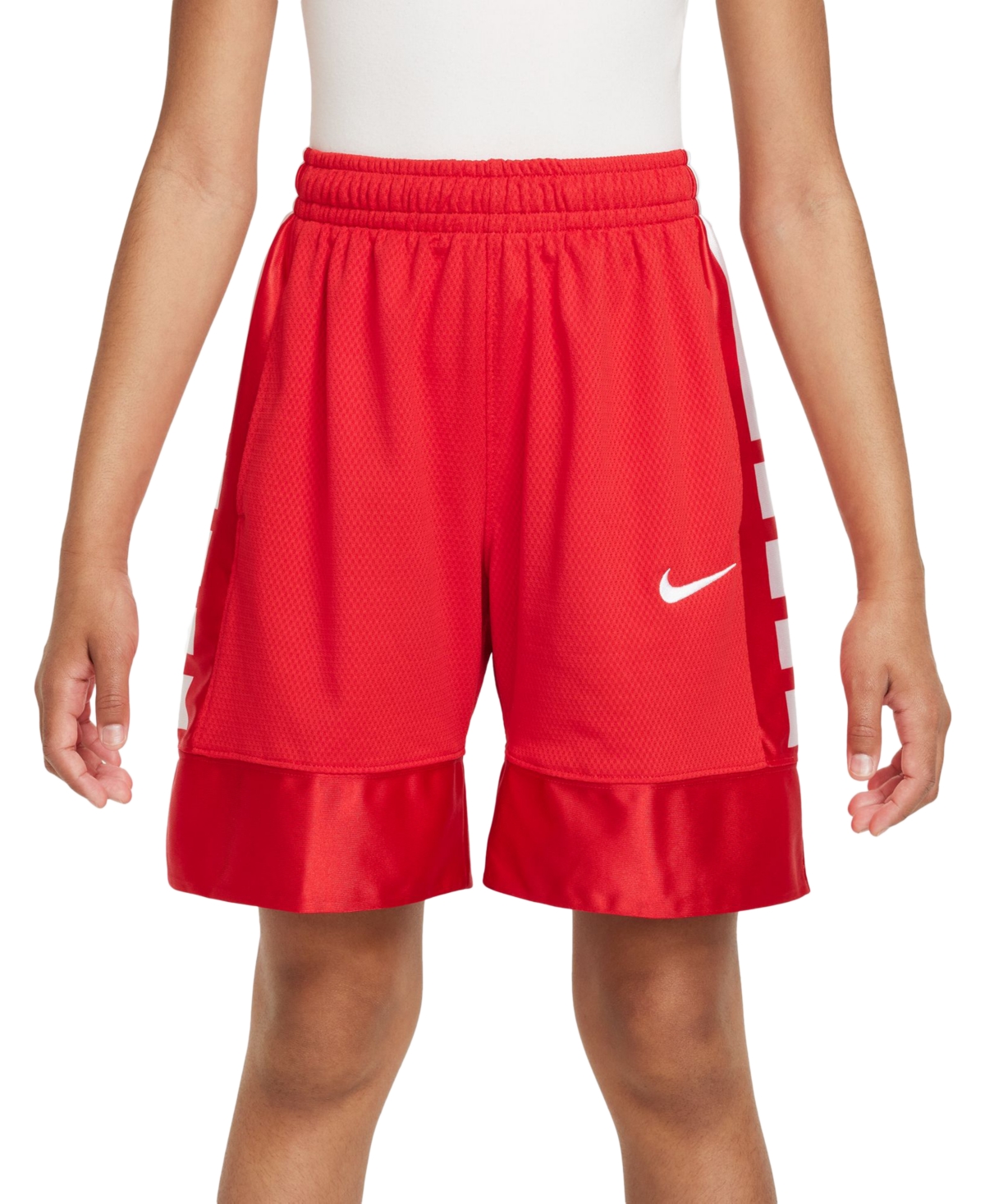 Nike Kids' Big Boys Elite Dri-fit Basketball Shorts In University Red