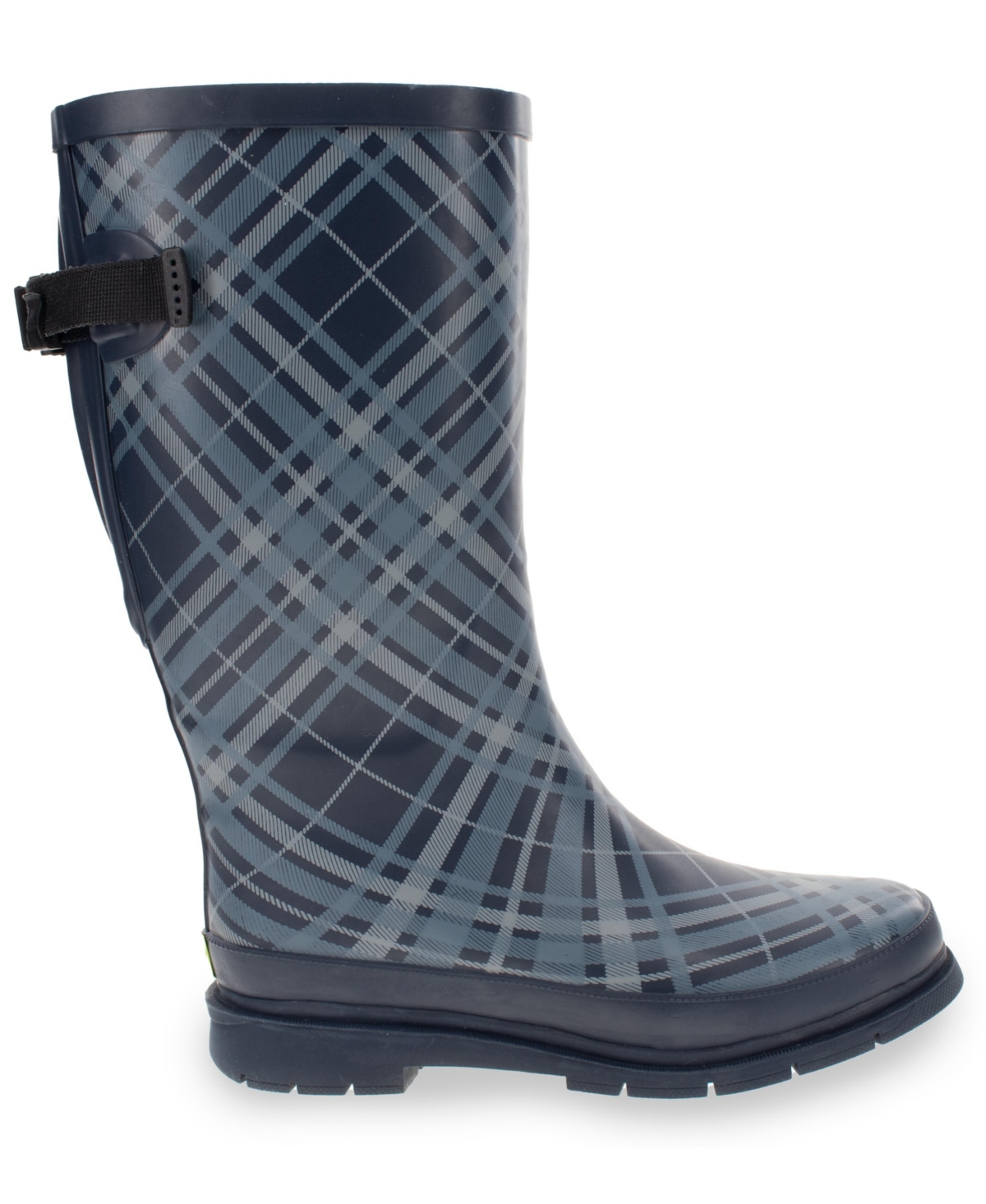 Women's Polar Plaid Tall Adjustable Calf Boot - Blue