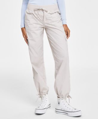 Crave Fame - Juniors' Cotton High-Rise Pull-On Cargo Pants