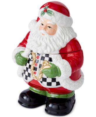 Christmas Tree Black and White Santa Candy Jar
