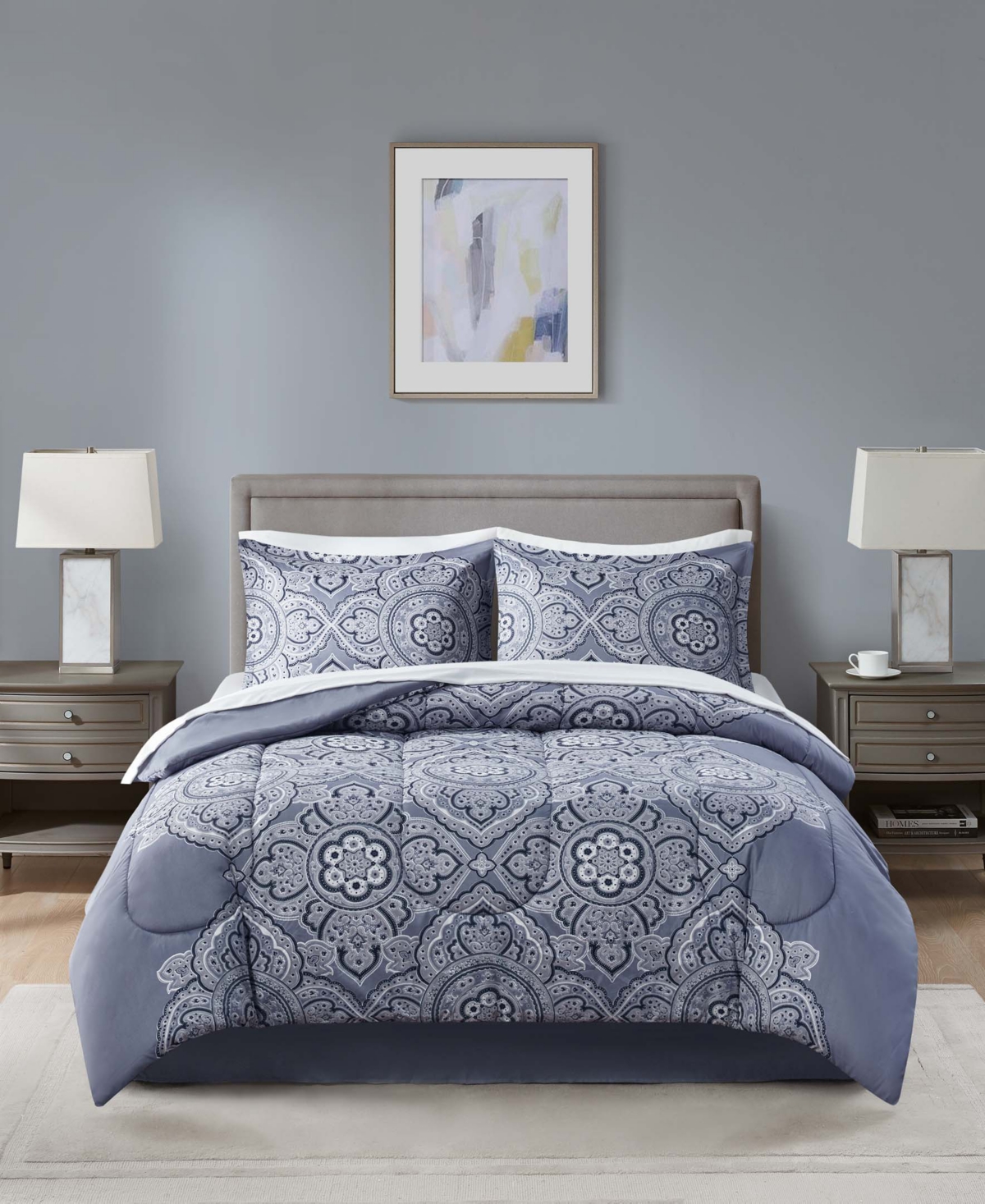 Jla Home Elle 8-pc. Comforter Set, Created For Macy's In Blue