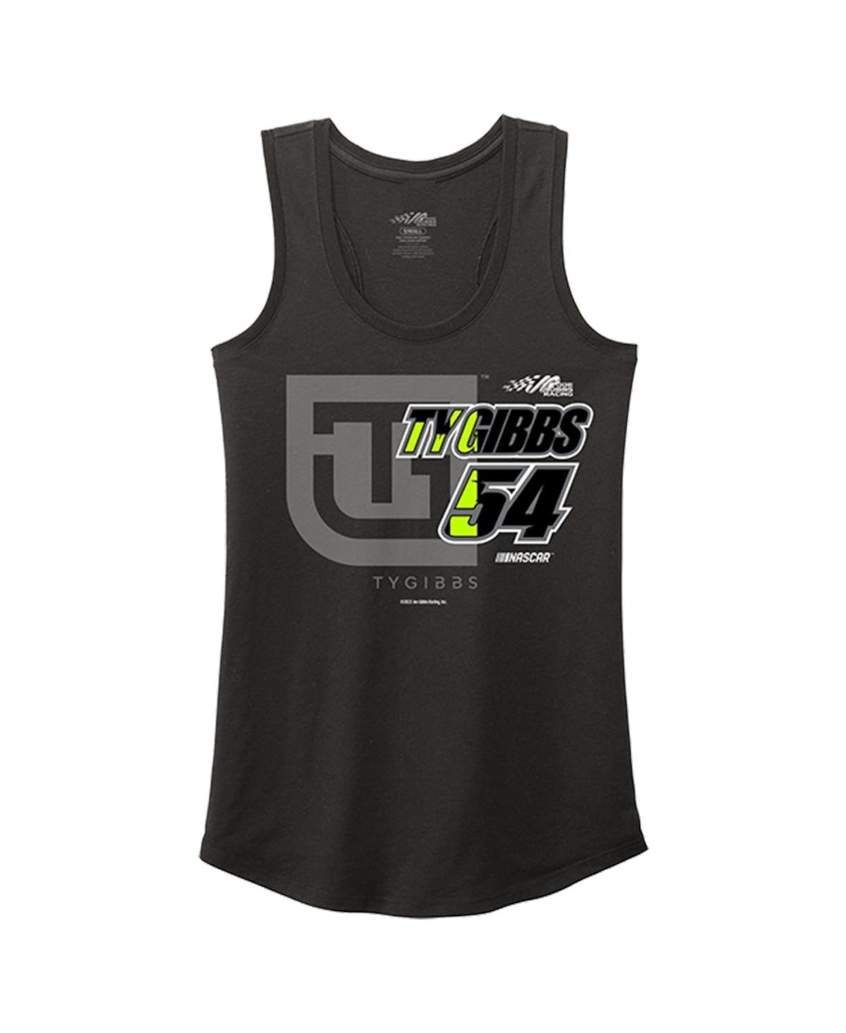 Shop Joe Gibbs Racing Team Collection Women's  Heather Black Ty Gibbs Racer Back Tank Top