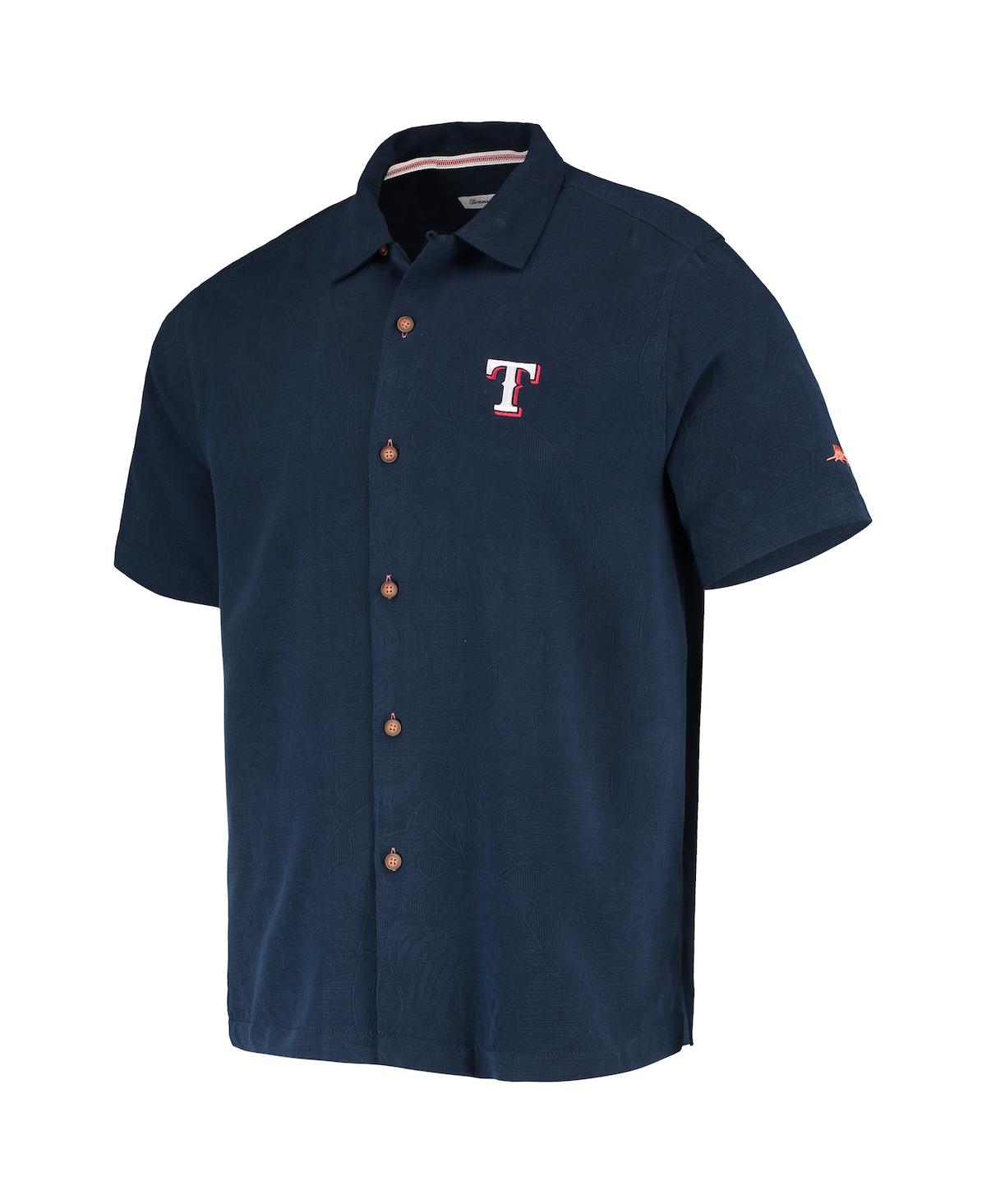 Men's Tommy Bahama Gray Texas Rangers Bay Back Panel Button-Up Shirt