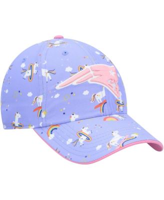 Girls Preschool Purple New England Patriots Unicorn Clean Up Adjustable Hat