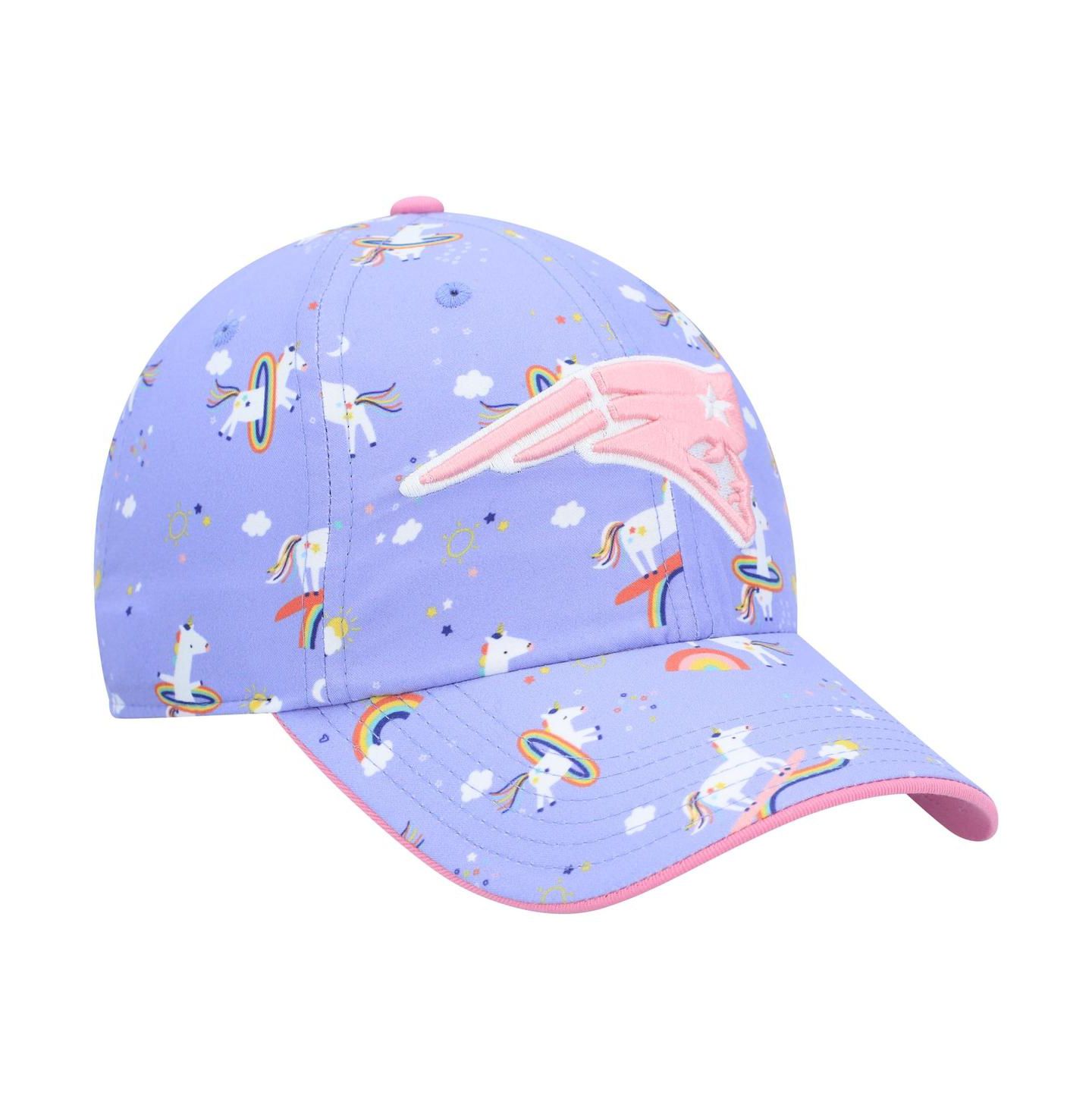 Кепка '47 Brand Preschool Purple New England Patriots Unicorn Clean Up Adjustable Hat для девочек — фото 4