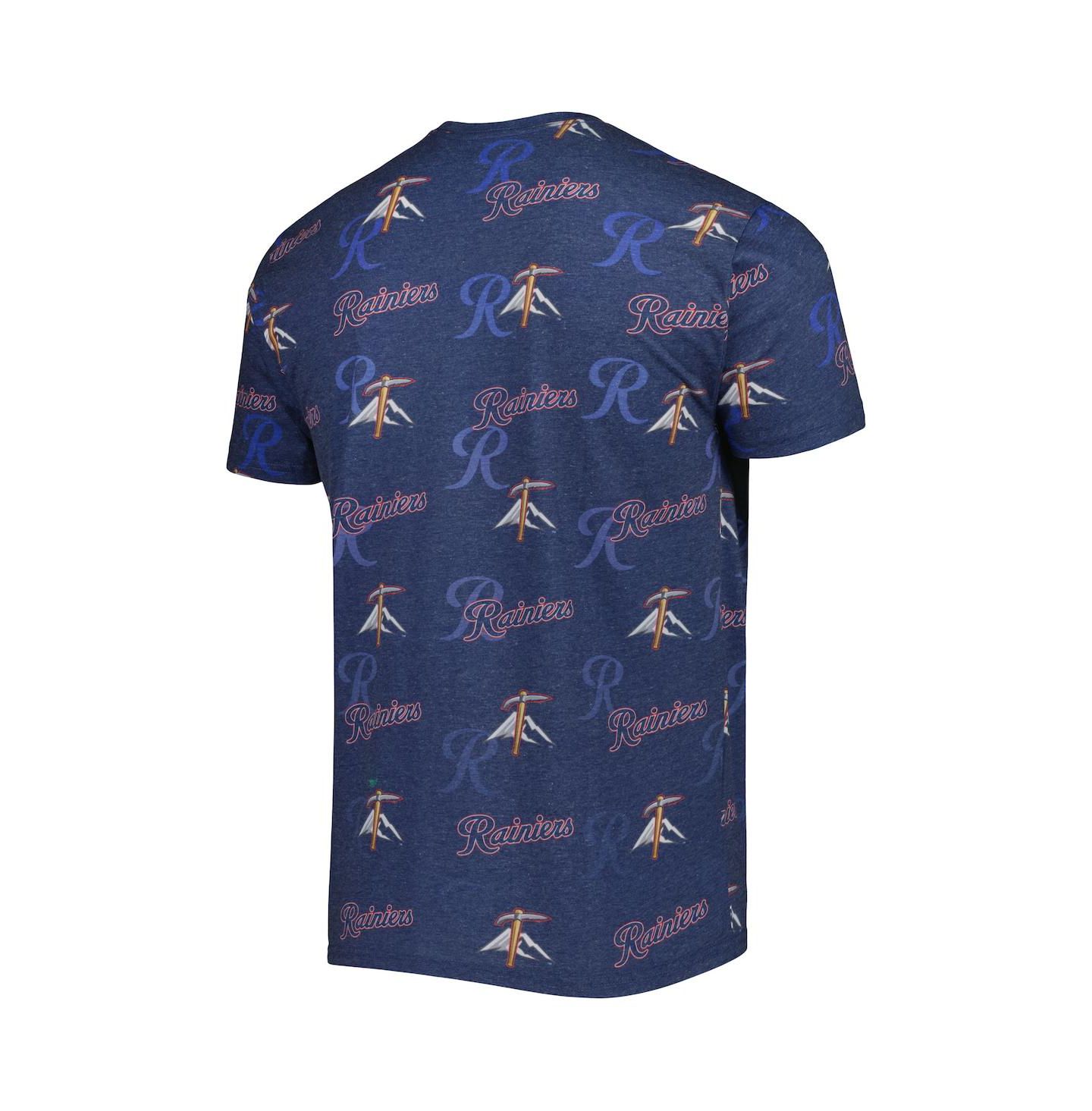 Мужская футболка Boxercraft Navy Tacoma Rainiers Allover Print Crafted — фото 4