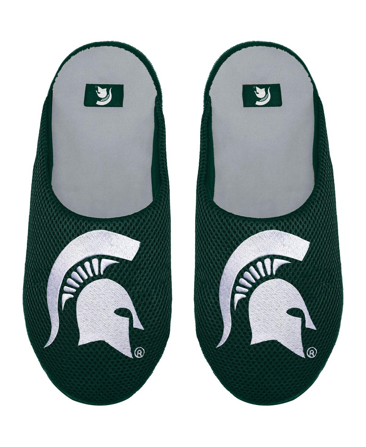 Foco Kids' Youth Boys And Girls  Michigan State Spartans Big Logo Colorblock Mesh Slippers In Green