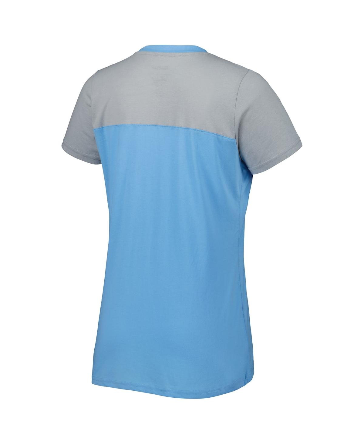 Shop G-iii 4her By Carl Banks Women's  Light Blue, Gray Kevin Harvick Box Score T-shirt In Light Blue,gray