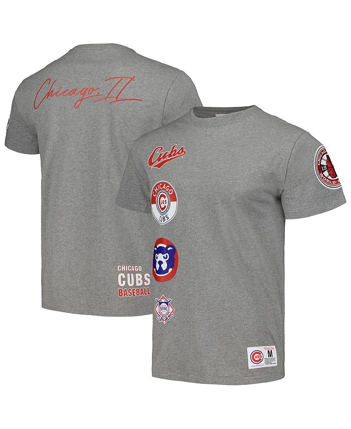 Mitchell & Ness Men's Heather Gray Chicago Cubs Cooperstown