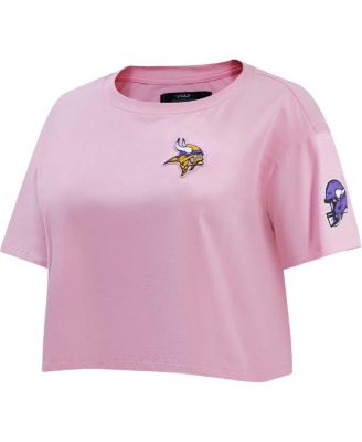 Women's Pink Minnesota Vikings Cropped Boxy T-shirt