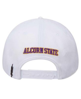 Men's White Alcorn State Braves Primary Logo Evergreen Wool Snapback Hat