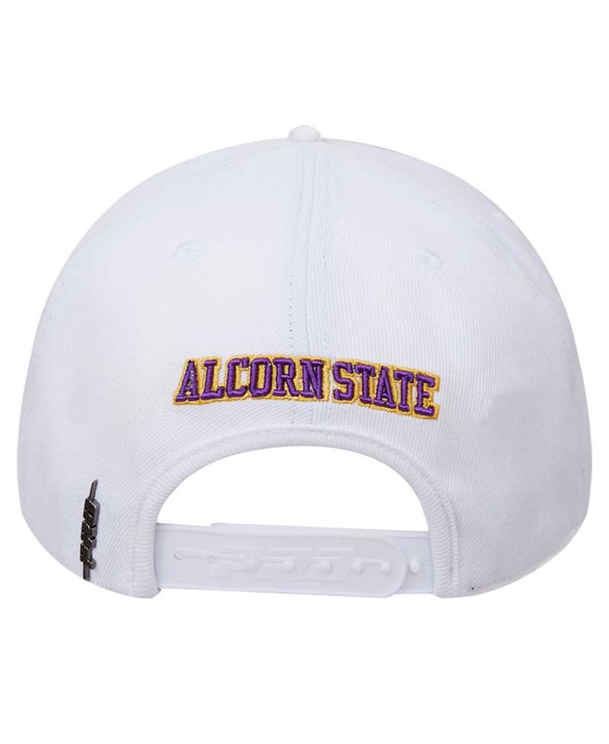 Shop Pro Standard Men's  White Alcorn State Braves Primary Logo Evergreen Wool Snapback Hat