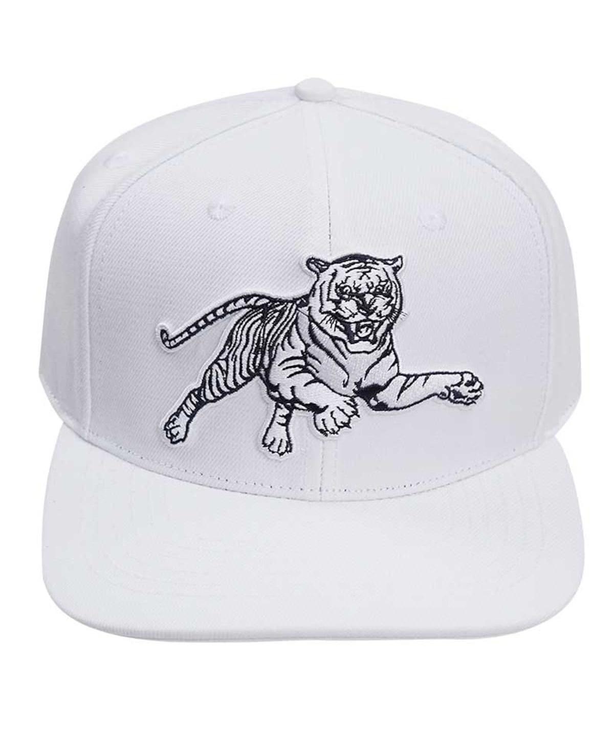 PRO STANDARD MEN'S PRO STANDARD WHITE JACKSON STATE TIGERS MASCOT EVERGREEN WOOL SNAPBACK HAT 