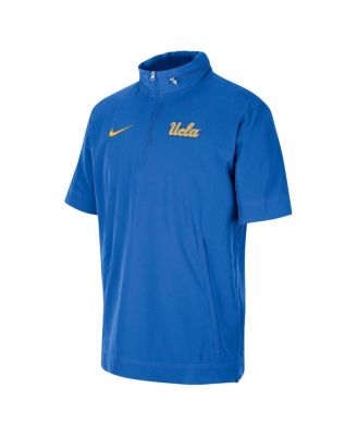 Men's Blue UCLA Bruins Coaches Quarter-Zip Short Sleeve Jacket