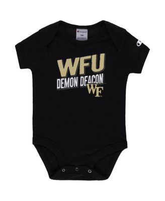 Infant Boys and Girls Black, Heather Gray Wake Forest Demon Deacons I Wanna Be Three-Pack Bodysuit Set