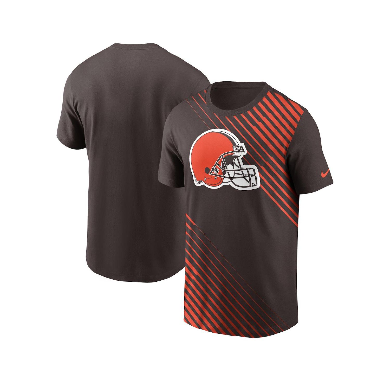 Men's Brown Cleveland Browns Yard Line Fashion Asbury T-shirt